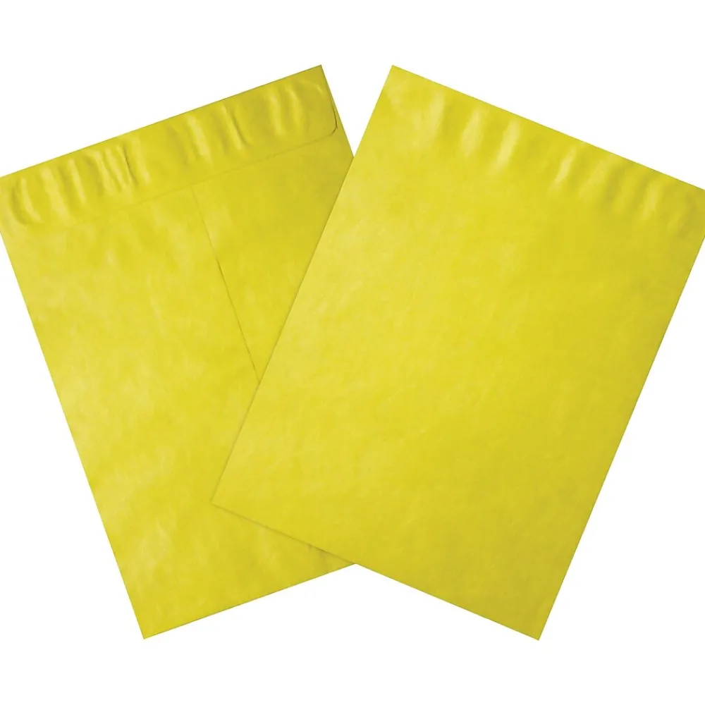 Outlet Partners Brand Partners Tyvek Envelopes, 10" x 13", Yellow, 100/Case (TYC1013Y)