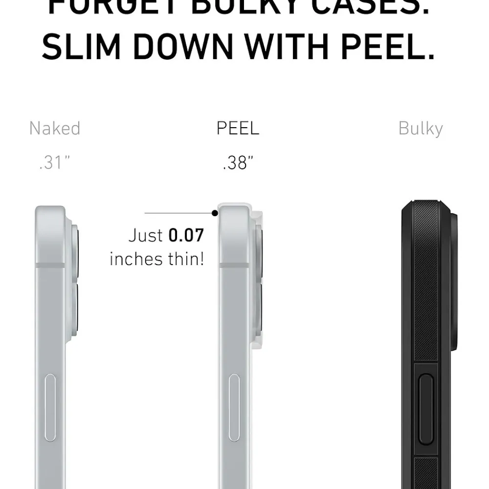 PEEL Magnetic MagSafe Phone Case for iPhone 15 Plus, Clear (I15 PLUS MAGSAFE CLE)