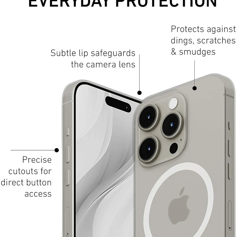 PEEL Magnetic Thin Series MagSafe Phone Case for iPhone 15 Pro Case, Clear (I15 PRO MAGSAFE CLEA)