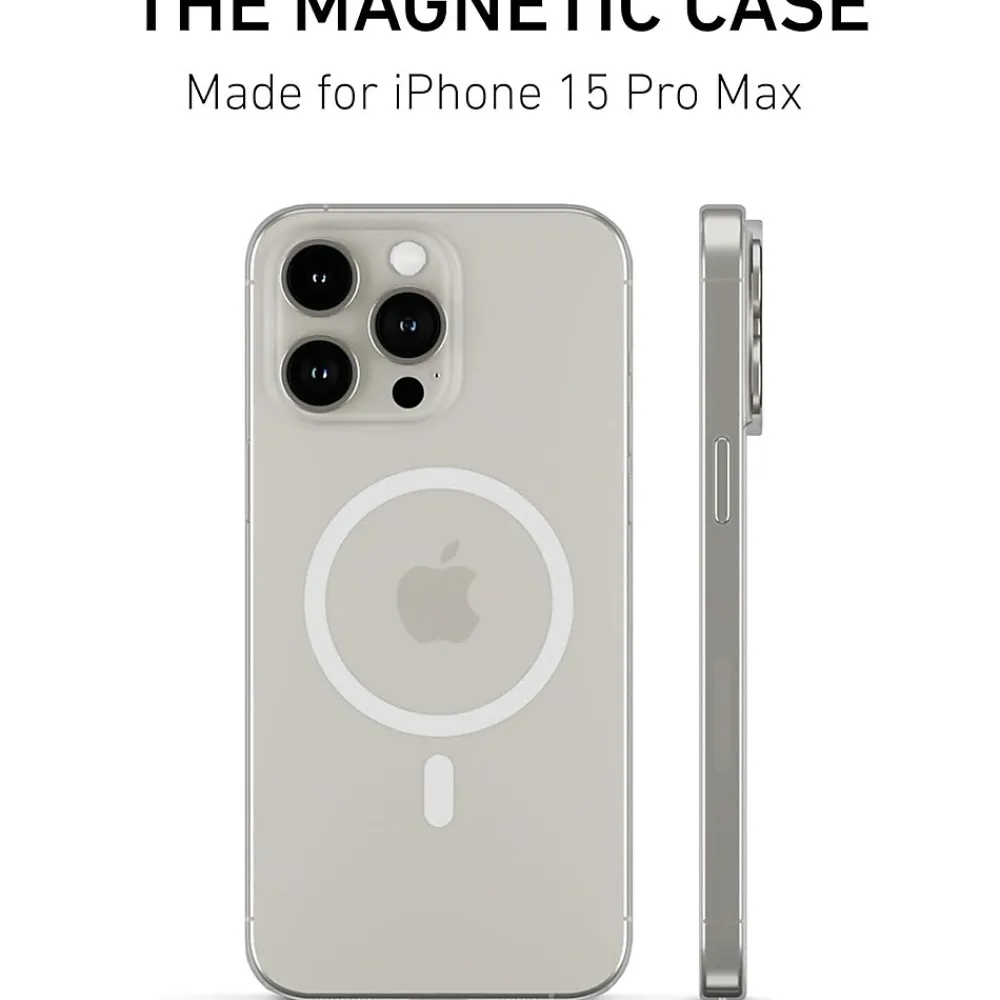 PEEL Magnetic Thin Series MagSafe Phone Case for iPhone 15 Pro Max Case, Clear (I15 PROMAX MAGSAFE C)
