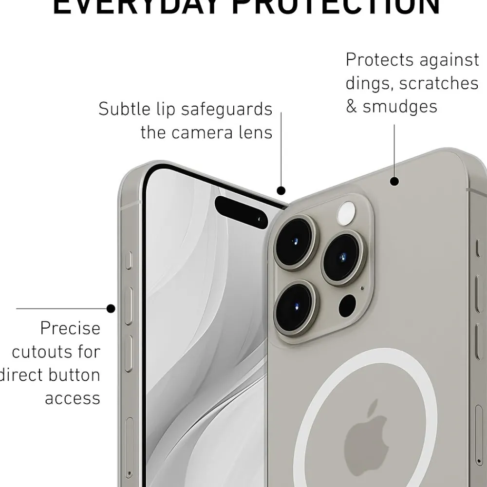 PEEL Magnetic Thin Series MagSafe Phone Case for iPhone 15 Pro Max Case, Clear (I15 PROMAX MAGSAFE C)