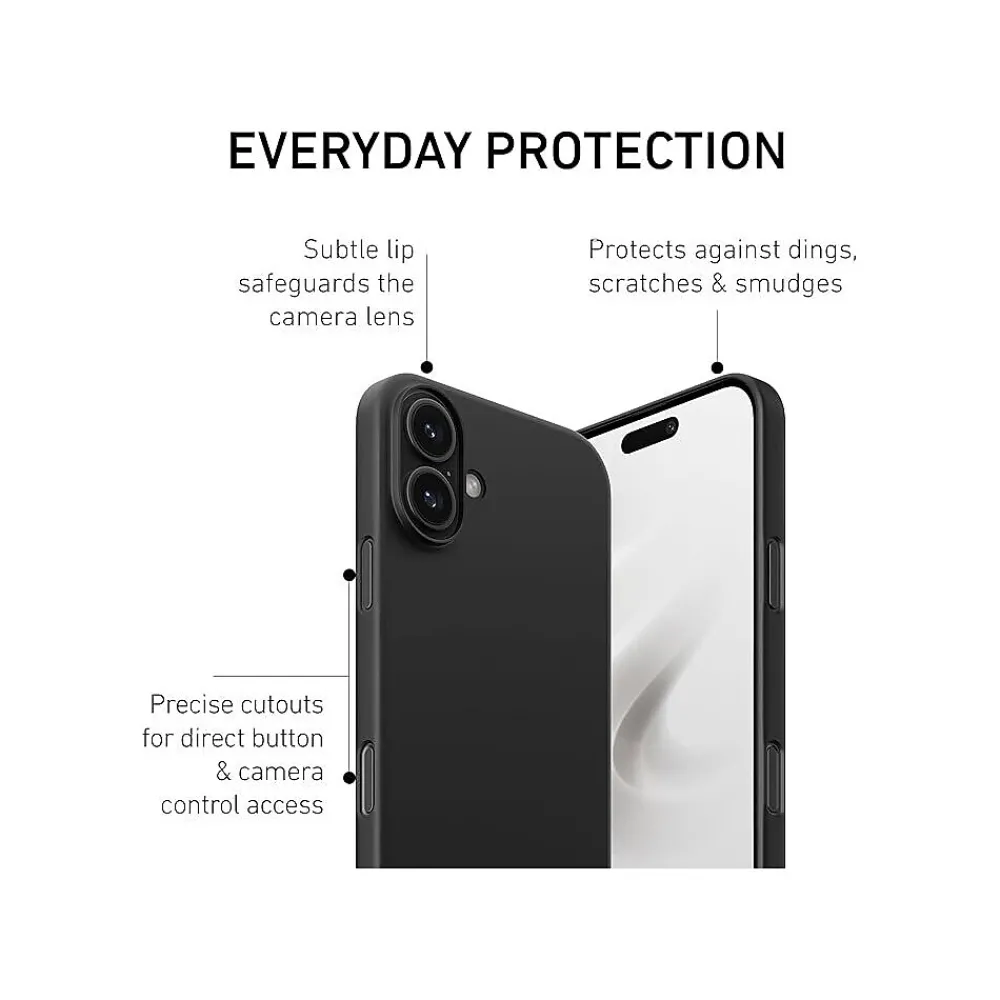 PEEL Magnetic Thin Series MagSafe Phone Case for iPhone 16 Case, Black (I16_STD_MAG_BLK)