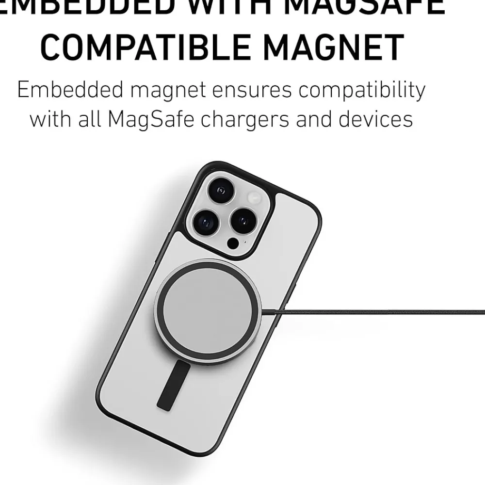 PEEL MagSafe Bumper Phone Case for iPhone 16 Pro, Shock Absorbing, Black (i16_PRO_BMP_BLK)