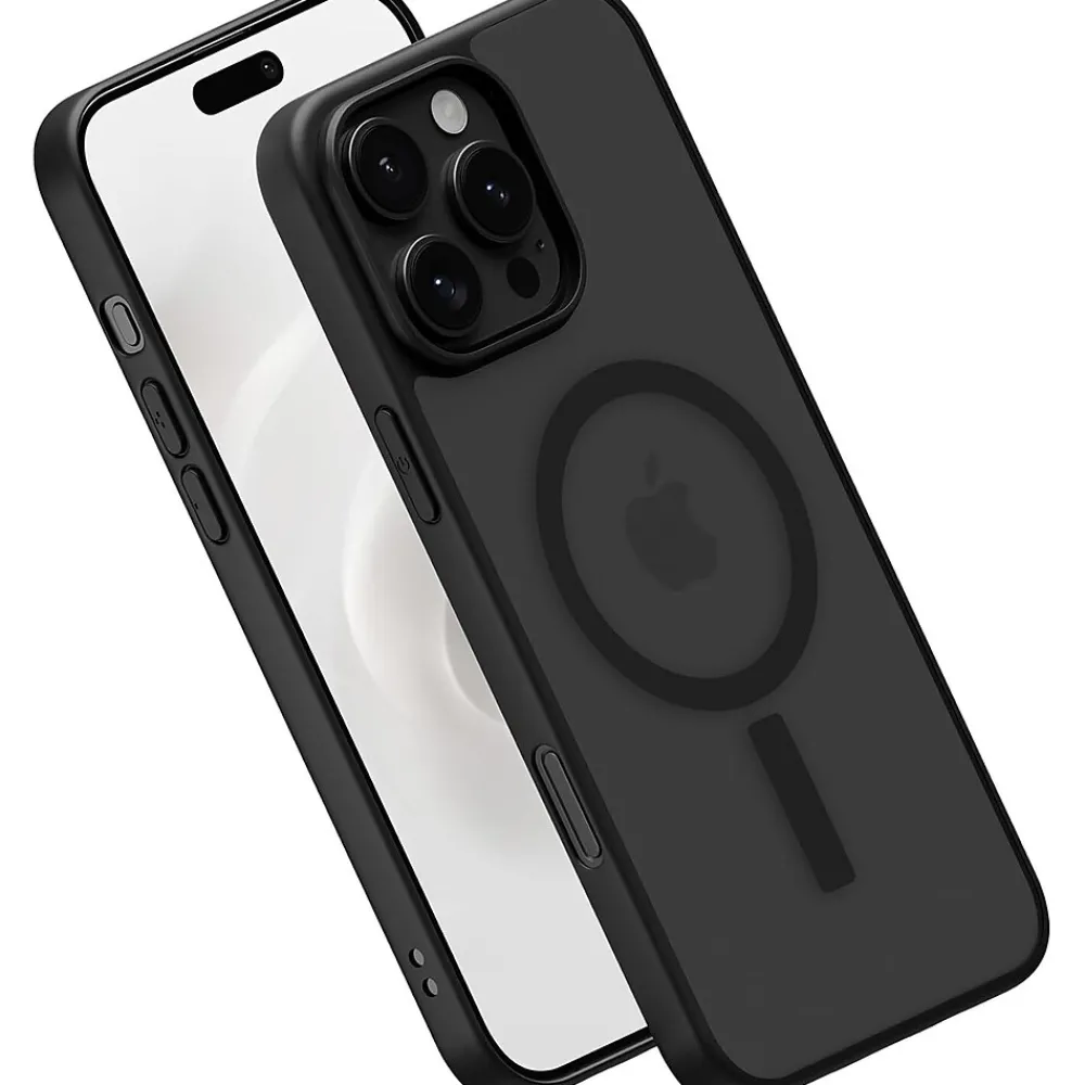 PEEL MagSafe Bumper Phone Case for iPhone 16 Pro Max, Shock Absorbing, Black (i16_PMX_BMP_BLK)