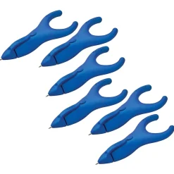 Pens|PenAgain Ergo-Sof Retractable Ballpoint Pen, Medium Point, Black Ink, Pack of 6 (BAUM00021-6)
