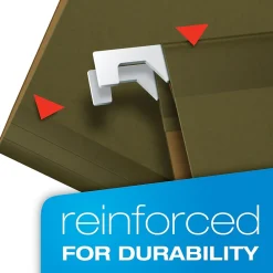 Hanging File Folders|Pendaflex Hanging File Folder, 5-Tab, Letter Size, Green, 25/Box (PFX 4152)