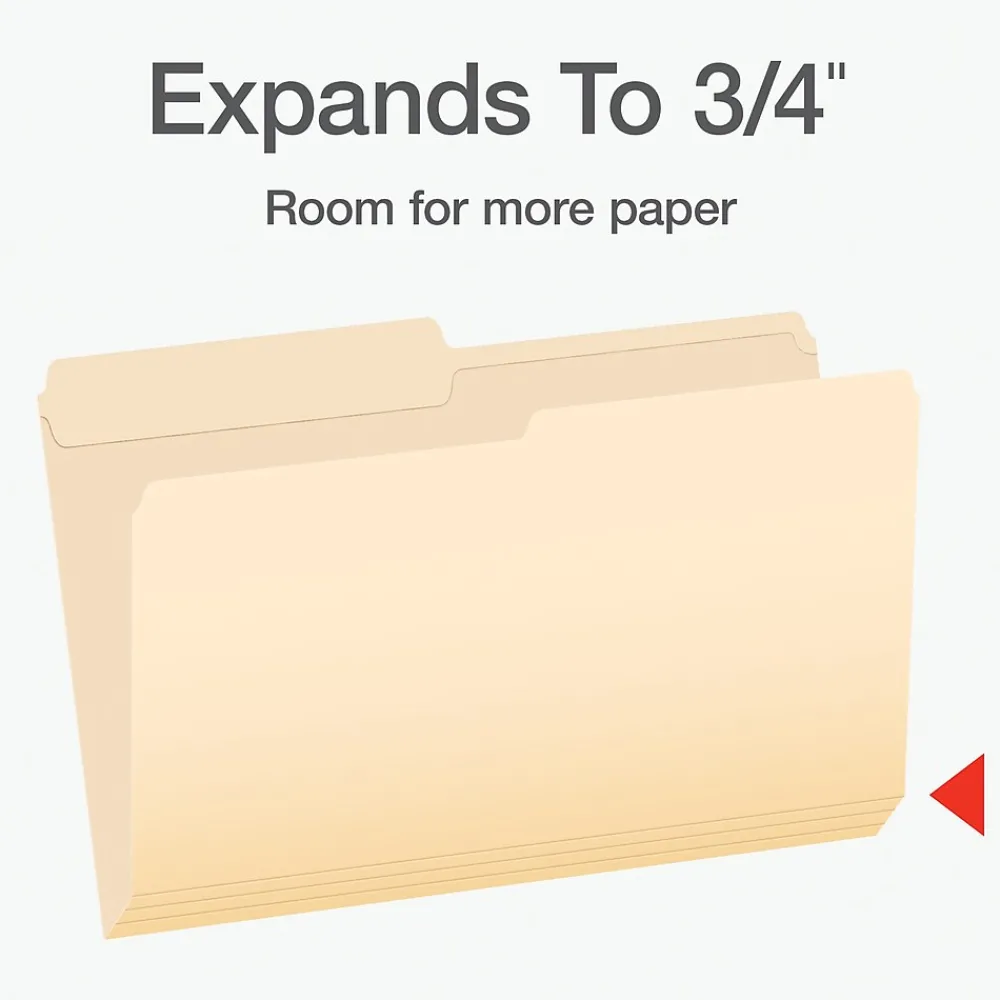 File Folders|Pendaflex Heavy Duty File Folder, 1-Tab, Legal Size, 100/Box (1007052)