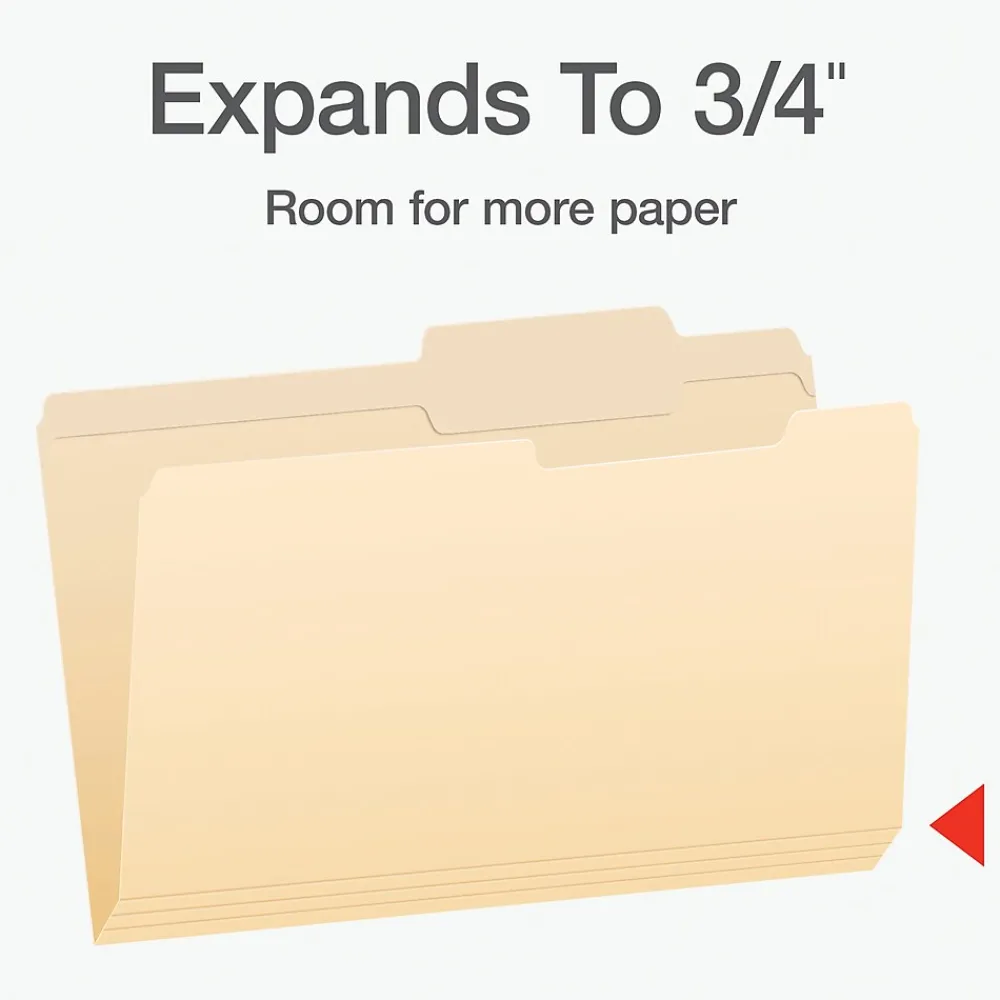 File Folders|Pendaflex Heavy Duty File Folder, 1-Tab, Legal Size, 100/Box (1007056)