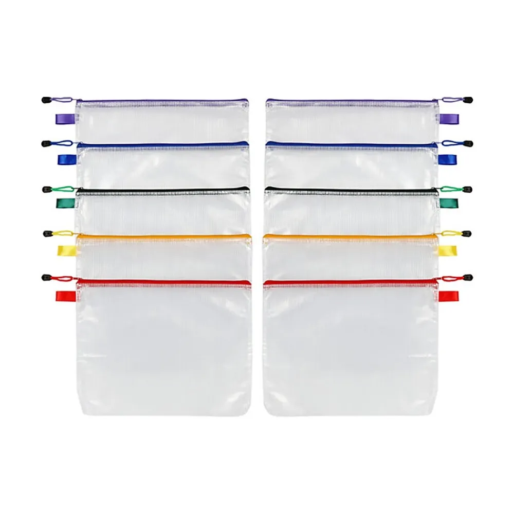 Oxford 13.19" 10-Piece Polyester Travel Pouch, Water Resistant, Assorted Colors (77707)<Pendaflex Clearance