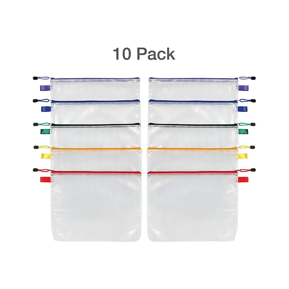 Oxford 13.19" 10-Piece Polyester Travel Pouch, Water Resistant, Assorted Colors (77707)<Pendaflex Clearance