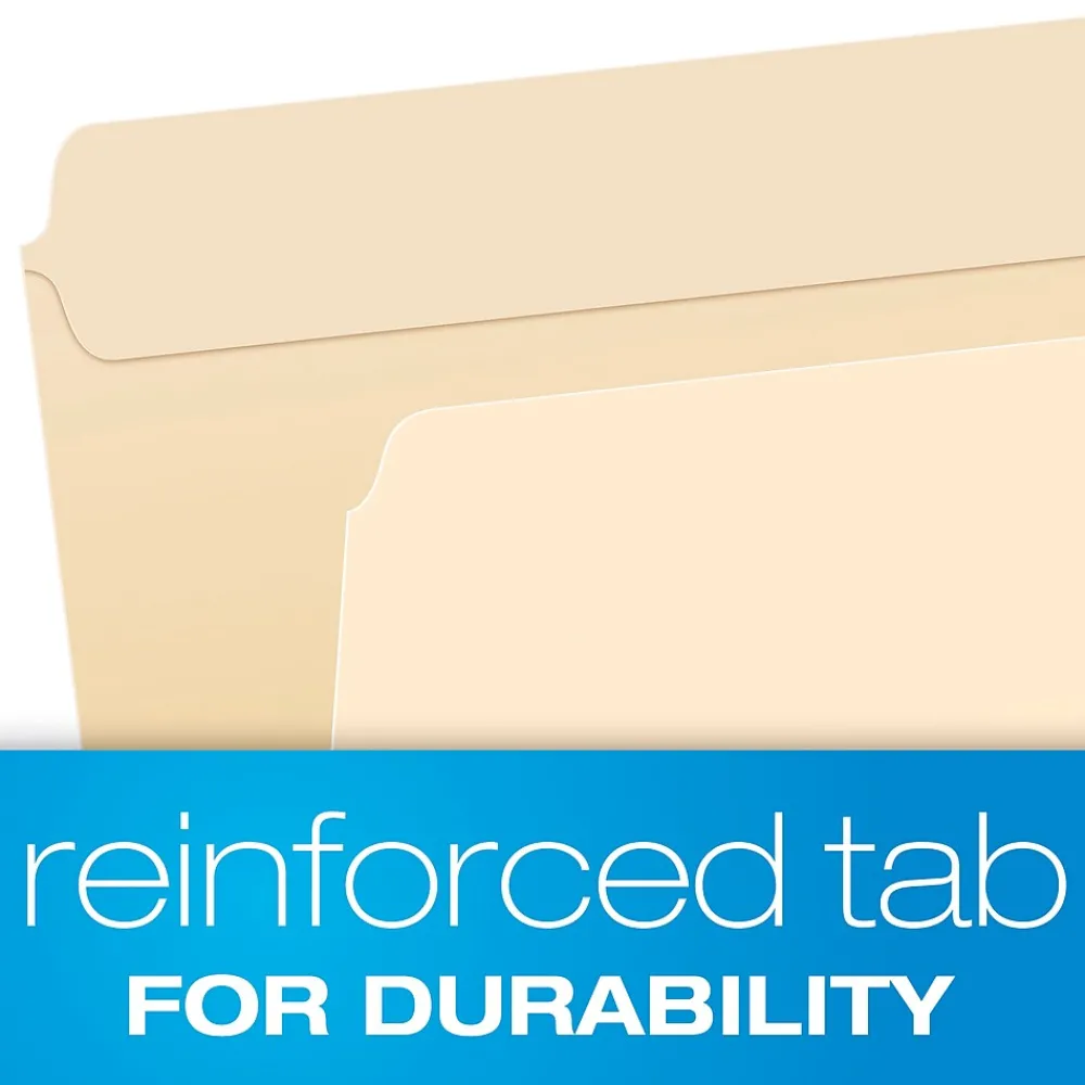 File Folders|Pendaflex Reinforced Top File Folders, Letter Size, Manila, 100/Box (R752)