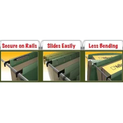 Hanging File Folders|Pendaflex SureHook Reinforced Hanging File Folders, 5-Tab, Letter Size, , 20/Box (PFX 6152 1/5 YEL) Yellow