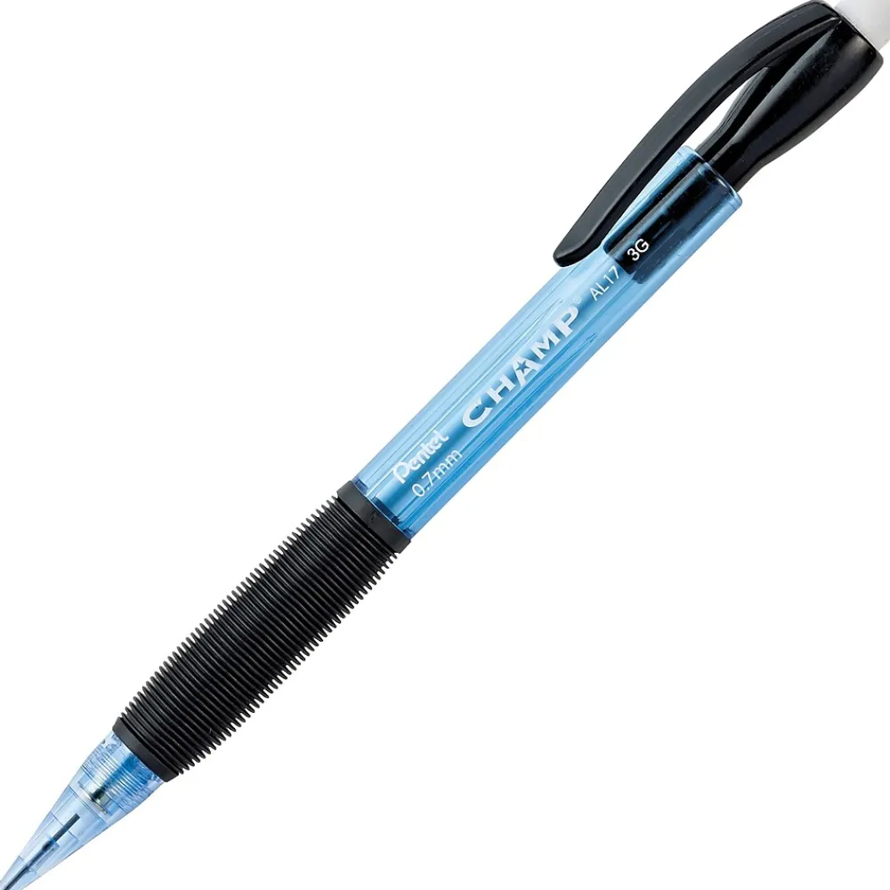 Pencils|Pentel Champ Mechanical Pencil, 0.7mm, #2 Medium Lead, 2 Dozen (AL17CSW-US)