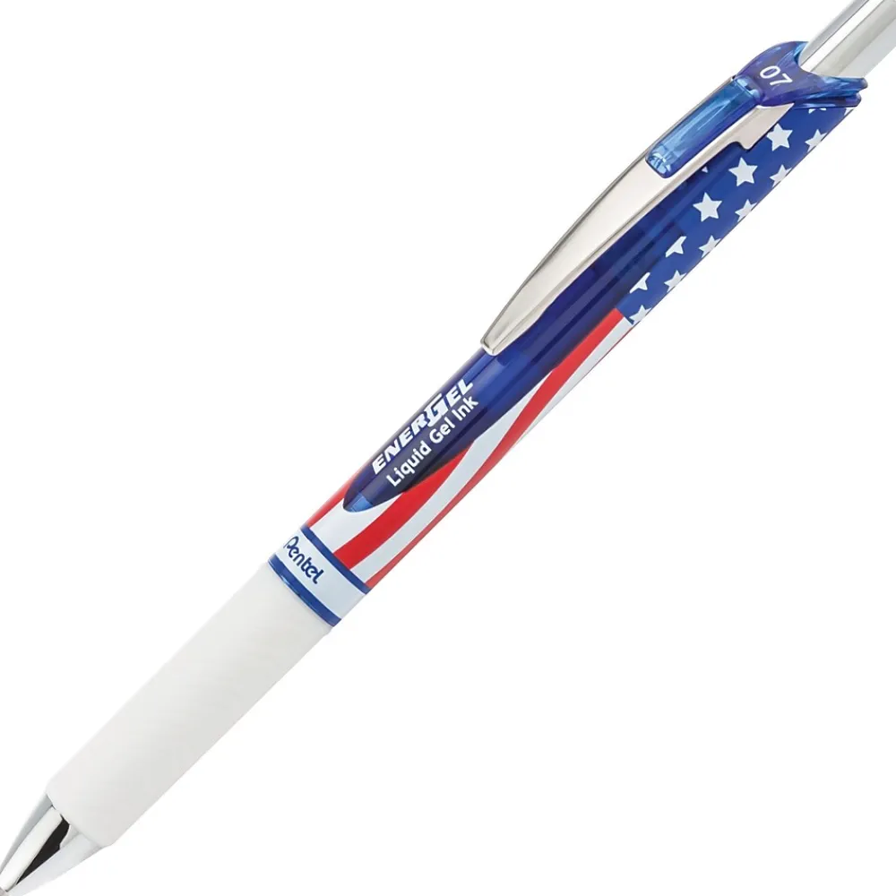 Pens|Pentel EnerGel RTX Gel Pen, Medium Tip, Black Ink, 3/Pack (BL77USABP3A)