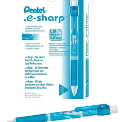 Pencils|Pentel e-sharp Mechanical Pencil, 0.5mm, #2 Medium Lead, Dozen (AZ125S)