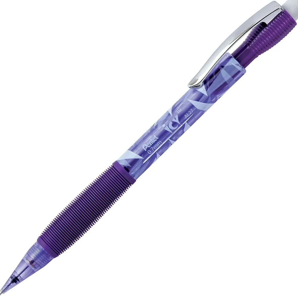 Pencils|Pentel Icy Mechanical Pencil, 0.7mm, #2 Soft Lead, Dozen (AL27TV)