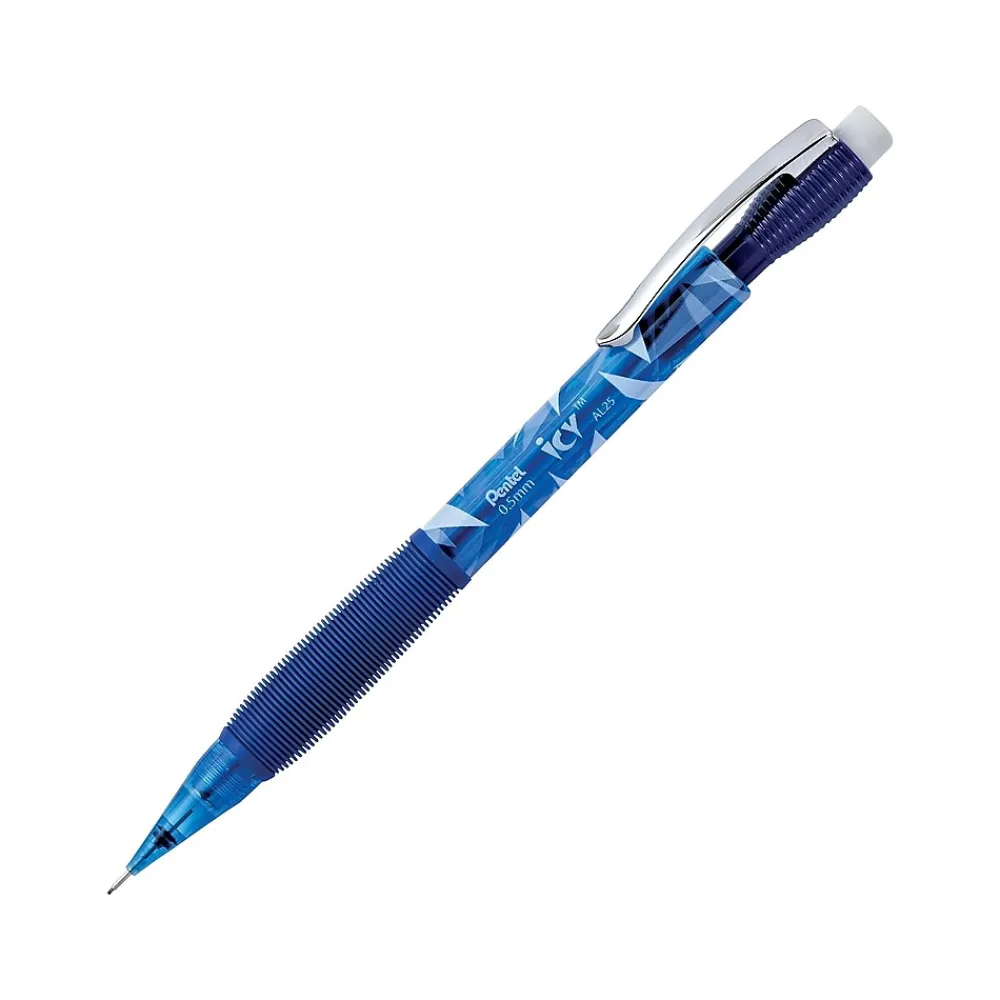 Pencils|Pentel Icy Mechanical Pencils, 0.5mm Lead, Dozen (AL25TC)