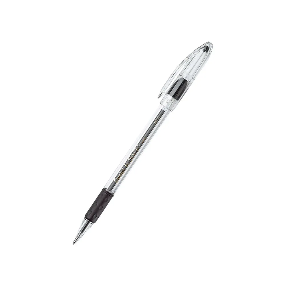 Pens|Pentel R.S.V.P. Ballpoint Pens, Medium Point, Black Ink, 12/Pack (BK91-A)