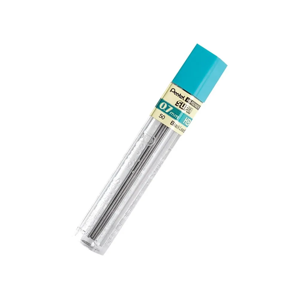Pencils|Pentel Super Hi-Polymer Lead Refill, 0.7mm, 12/Leads, Dozen (50-HB)