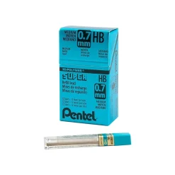 Pencils|Pentel Super Hi-Polymer Lead Refill, 0.7mm, 12/Leads, Dozen (50-HB)