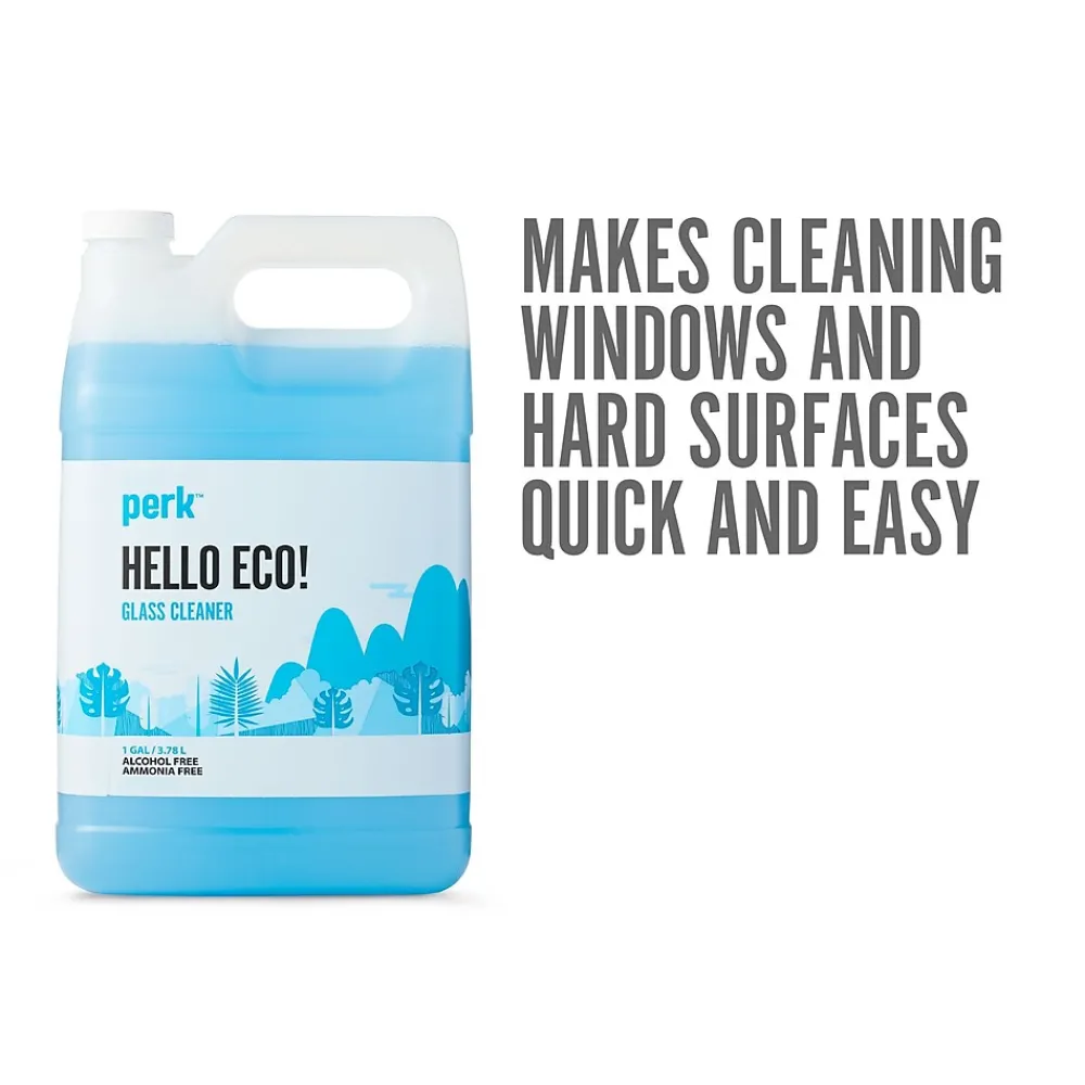 Glass Cleaner Refill, Ready To Use, 1 Gallon, 4/Carton (PK611001-ACT)<Perk Clearance