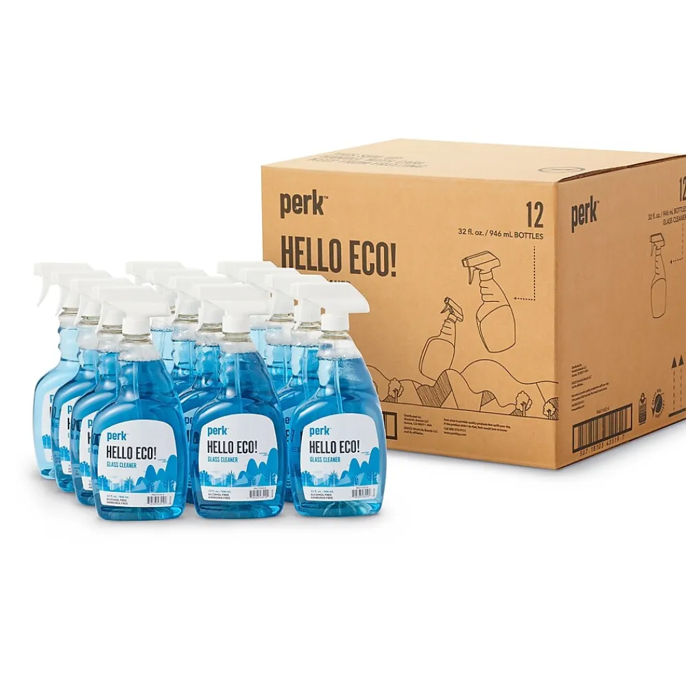 Glass Cleaning Spray, Citrus, 32 oz., 12/Carton (PK611032-ACT)<Perk New