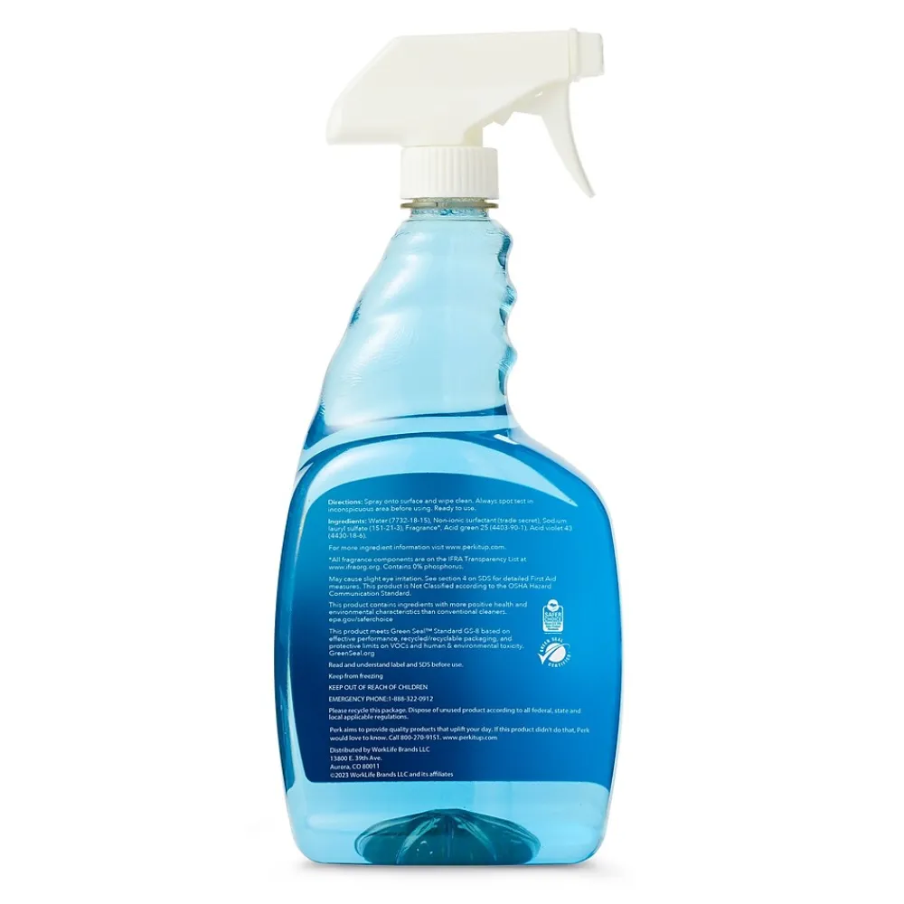 Glass Cleaning Spray, Citrus, 32 oz., 12/Carton (PK611032-ACT)<Perk New