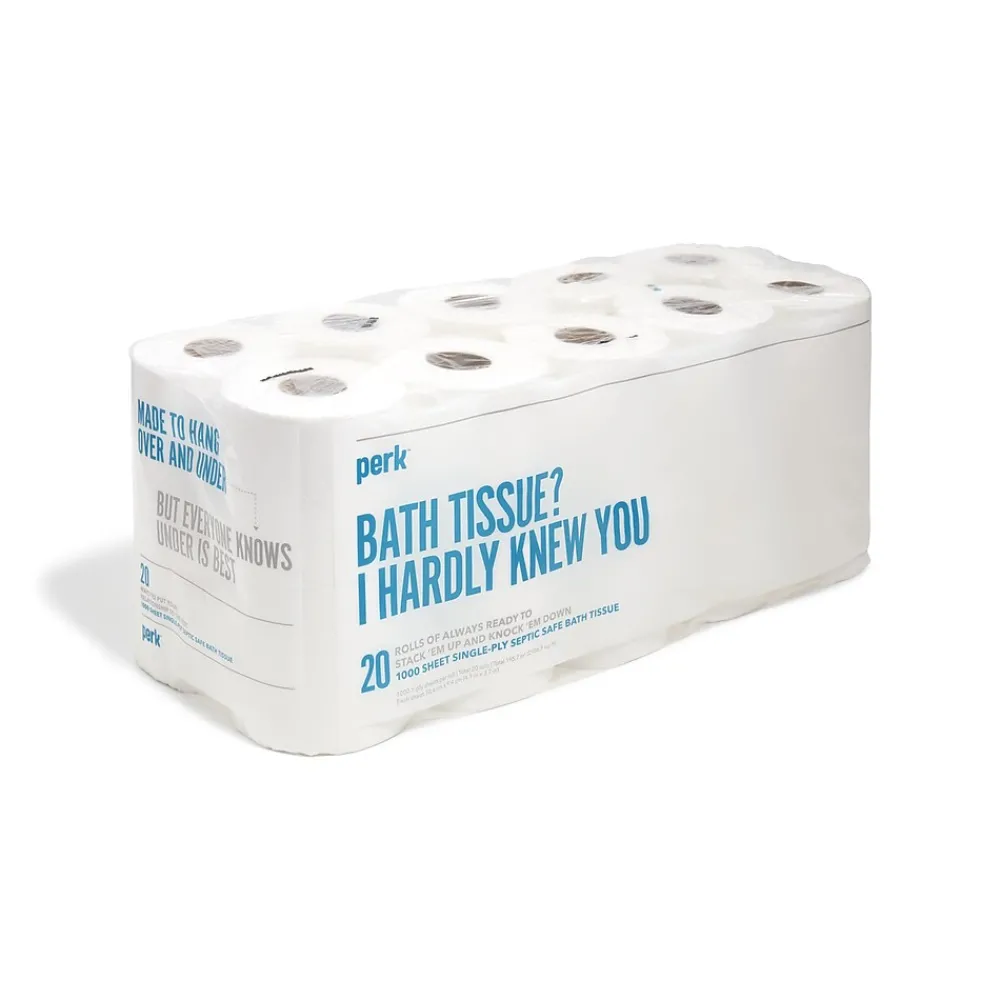 ™ Septic Safe Toilet Paper, 1-ply, White, 1000 Sheets/Roll, 20 Rolls/Pack (PK55153)<Perk Discount