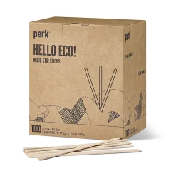 Perk â„¢ Wooden Stirrer, 5.5", 1000/Pack (PK61996)