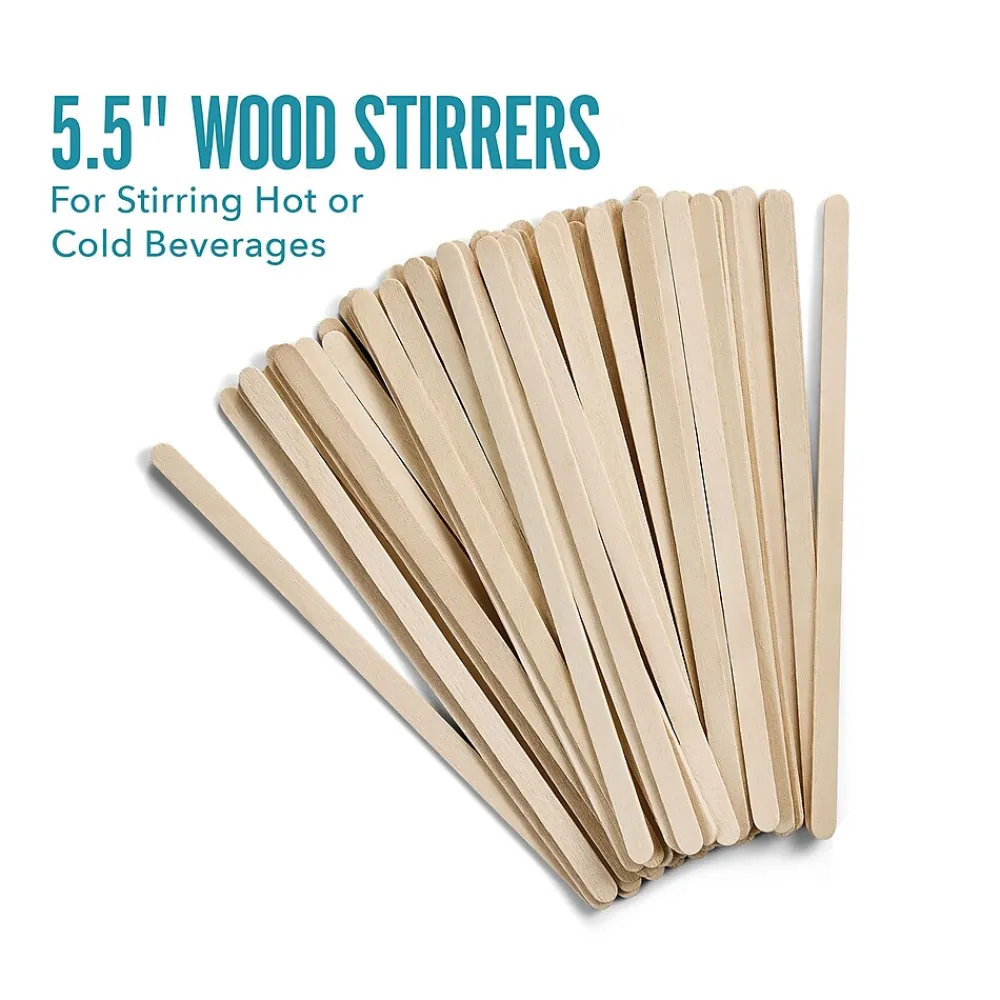 Perk ™ Wooden Stirrer, 5.5", 1000/Pack (PK61996)