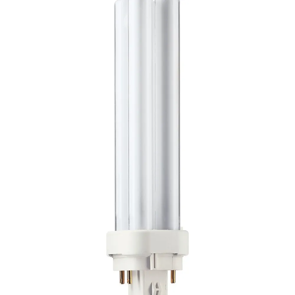 Philips Compact Fluorescent PL-C Lamp, 18 Watts, 4-Pin, Neutral White, 10PK