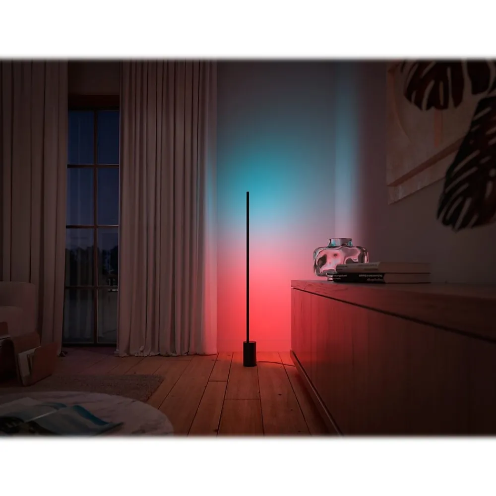 Philips Gradient Signe 57.4" LED Matte Black Floor Lamp with Stick Shade (569103)
