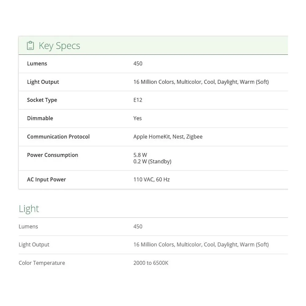 Philips Hue E12 Bluetooth Smart LED Bulb White and Color Ambiance (556968)