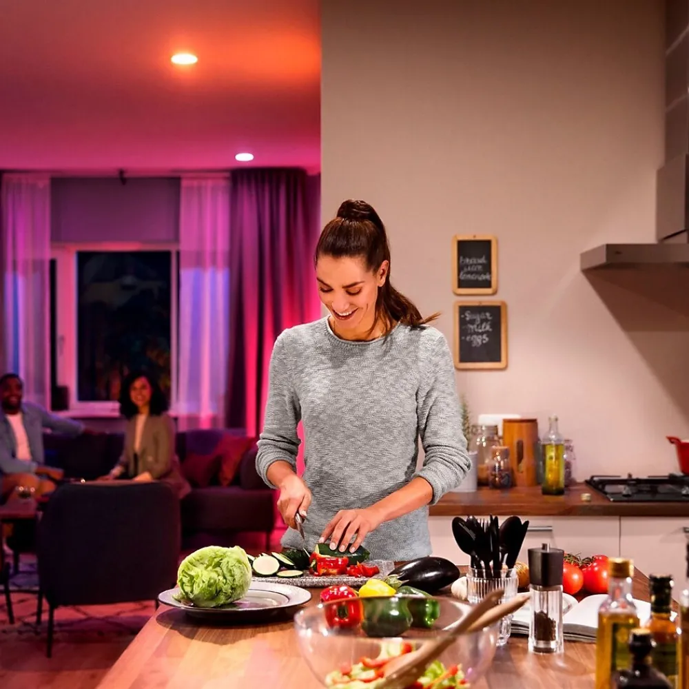 Philips Hue 62W Equivalent E26 LED Smart Downlight, Cool White, 4/Pack (578419)