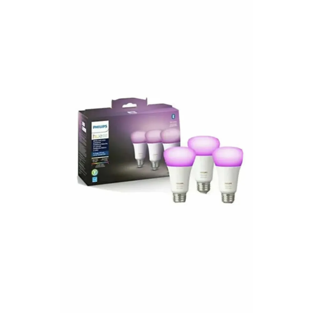 Philips Hue 60W Equivalent E26 LED Smart Bulb, White And Color Ambiance, 3/Pack (562785)