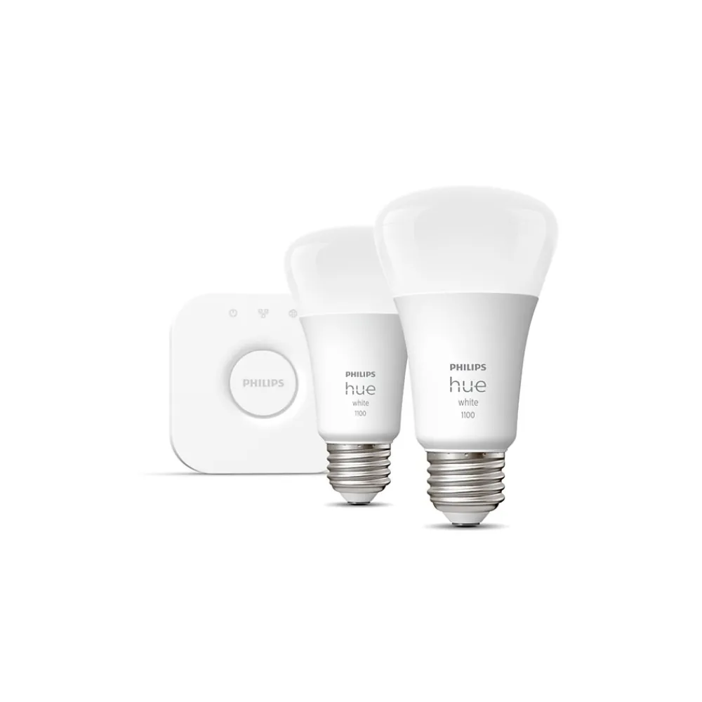 Philips Hue White Starter Kit, A19 2700K 10.5W E26 (563080)