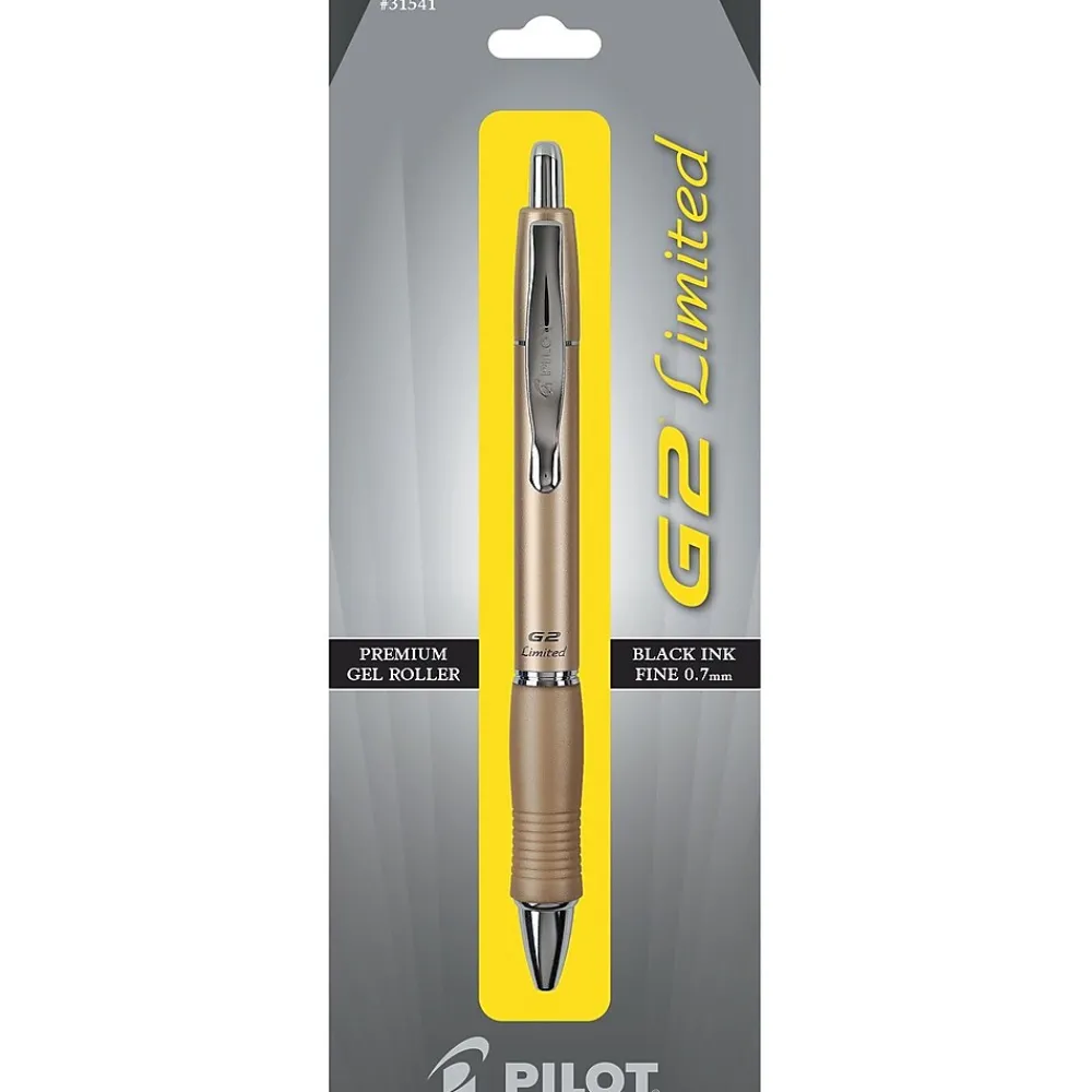 Pens|Pilot G2 Limited Gel Pen, Fine Point, Black Ink (31152)