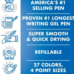 Pens|Pilot G2 Retractable Gel Pens, Ultra Fine Point, Assorted Ink, 4/Pack (31276)