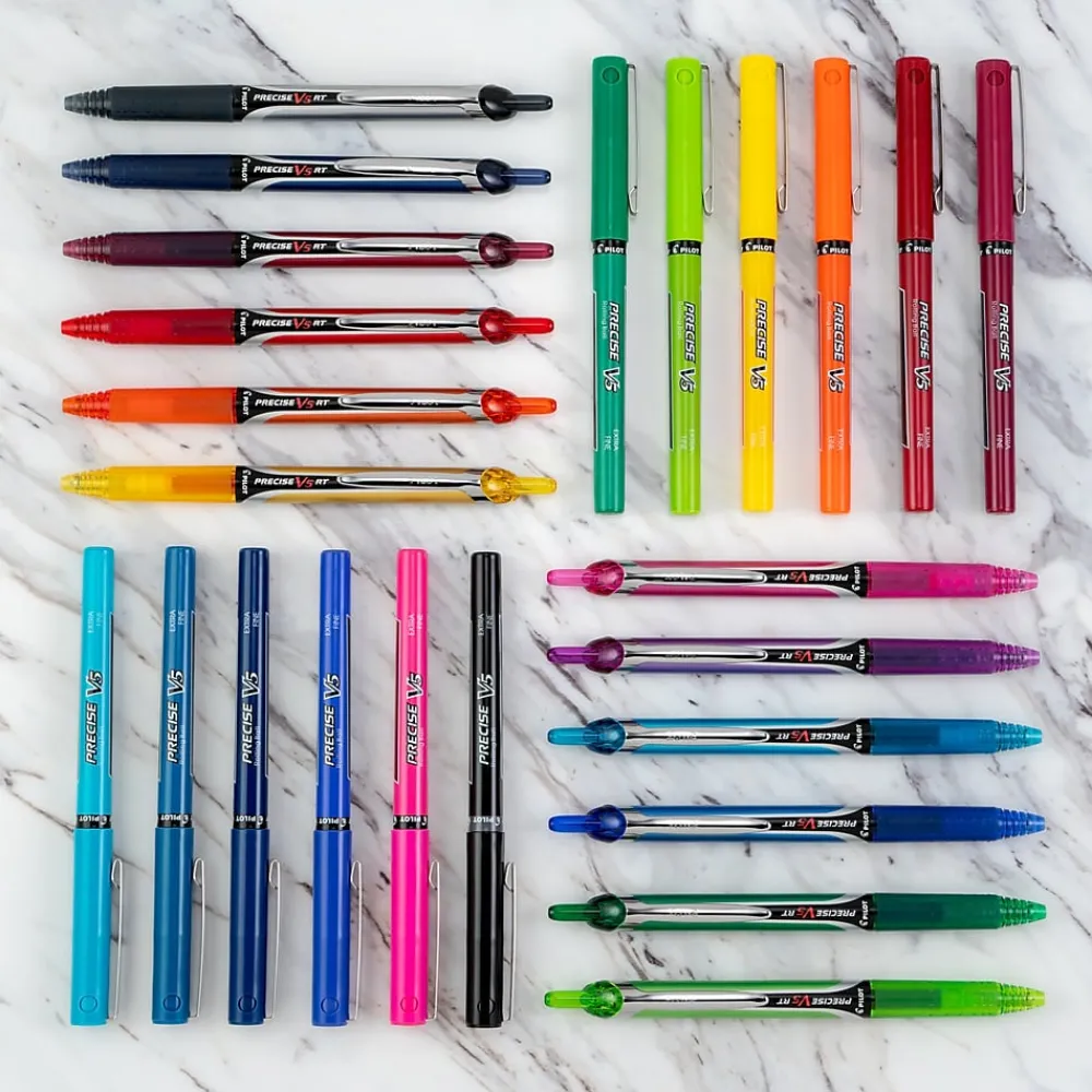 Pens|Pilot Precise V5 Rollerball Pens, Extra Fine Point, Blue Ink, 5/Pack (26011)