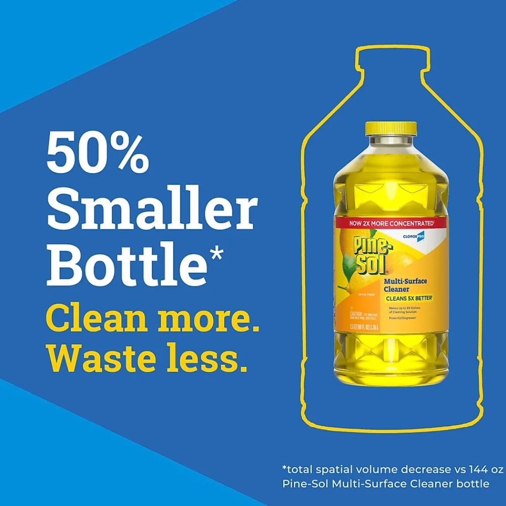 Multi-Surface Cleaner/Degreaser, Lemon Fresh Scent, 80 Fl. Oz. 3/Carton (60607CT)<Pine-Sol Discount