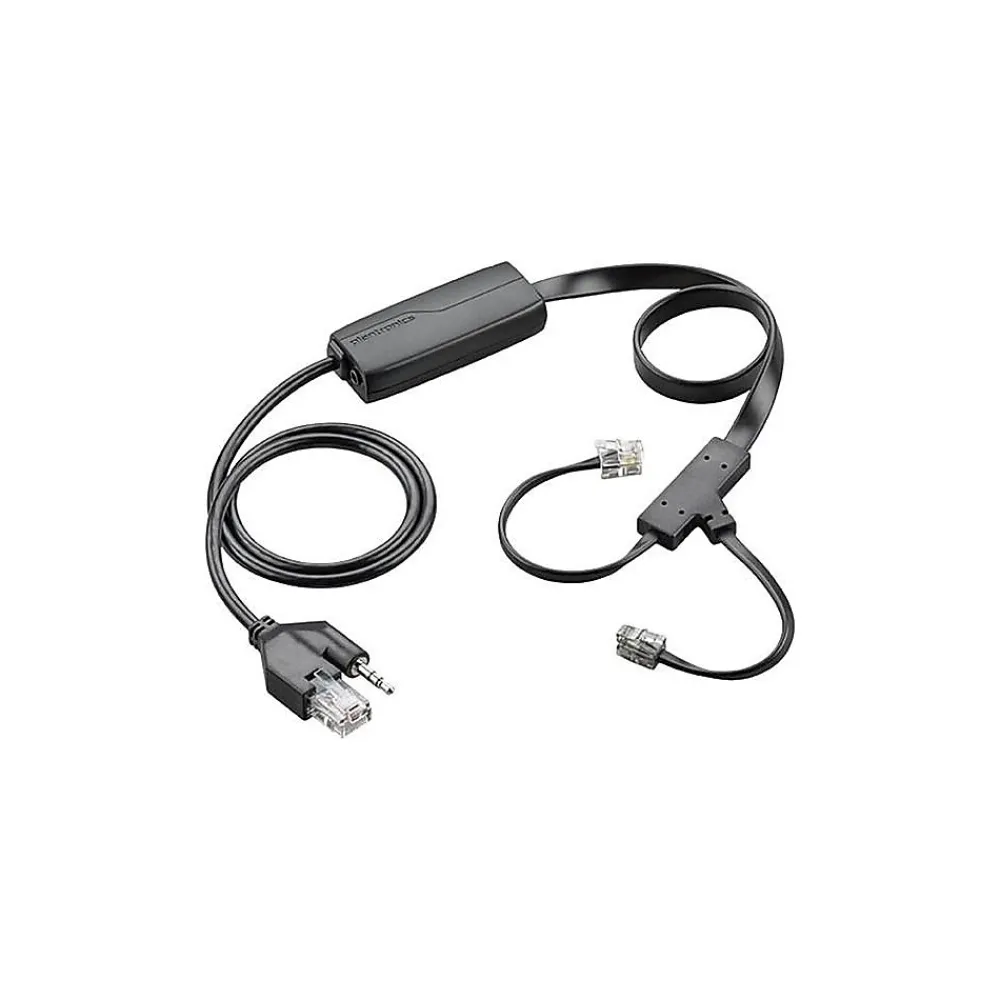 Outlet Poly Plantronics APC-43 Electronic Hook Switch Adapter, Black (85Q55AA)