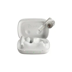 Plantronics Voyager Free 60 UC Wireless Noise Cancelling Bluetooth Earbuds, USB-C, MS Certified, White Sand (7Y8L6AA)<Poly Sale