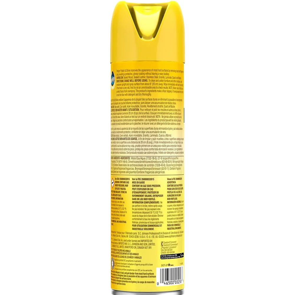 Polish and Shine Multiple-Purpose Cleaner, Lemon,14.2 oz (301168)<Pledge Sale