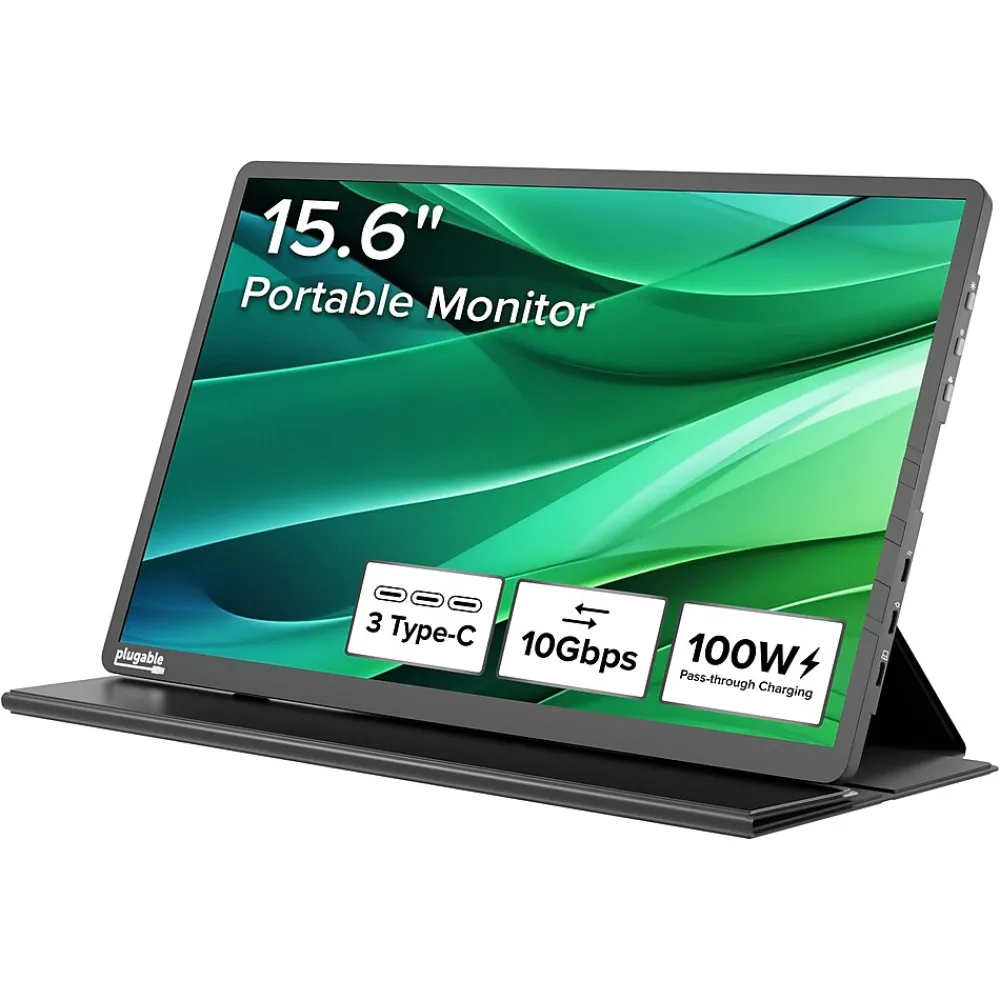 Online Plugable 15.6" USB-C Portable Display With Folding Travel Cover (USBC-PDMON)