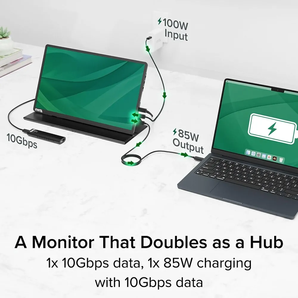 Online Plugable 15.6" USB-C Portable Display With Folding Travel Cover (USBC-PDMON)