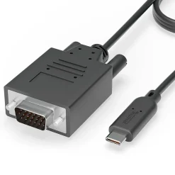 Plugable 6' VGA to USB-C Video Cable, Male to Male, Black (USBC-VGA-CABLE)