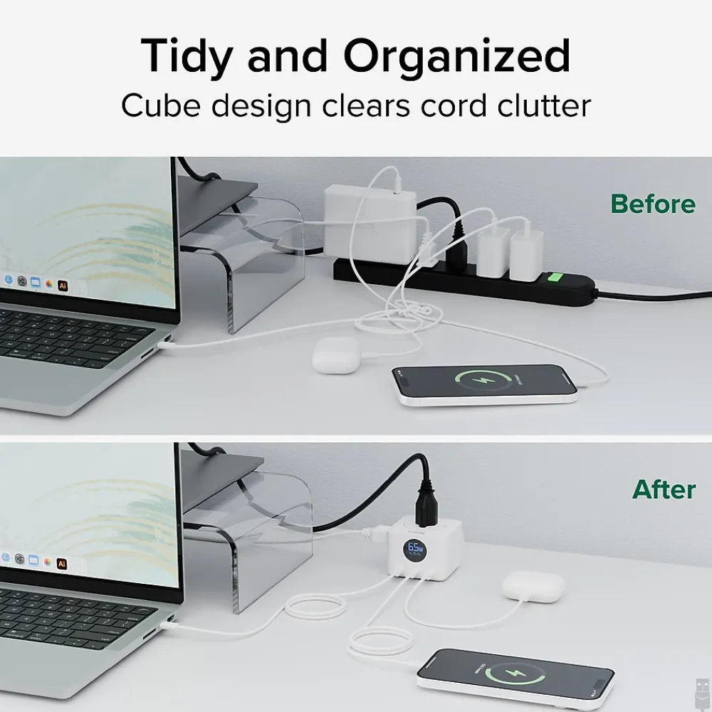 67W USB-C Charging Station, White (PS3-METERC3)<Plugable Discount