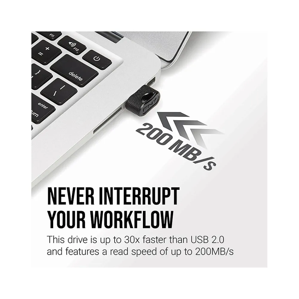 Clearance PNY Elite-X Fit 256GB USB 3.1 Type-A Flash Drive, Black (P-FDI256EXFIT-GE)