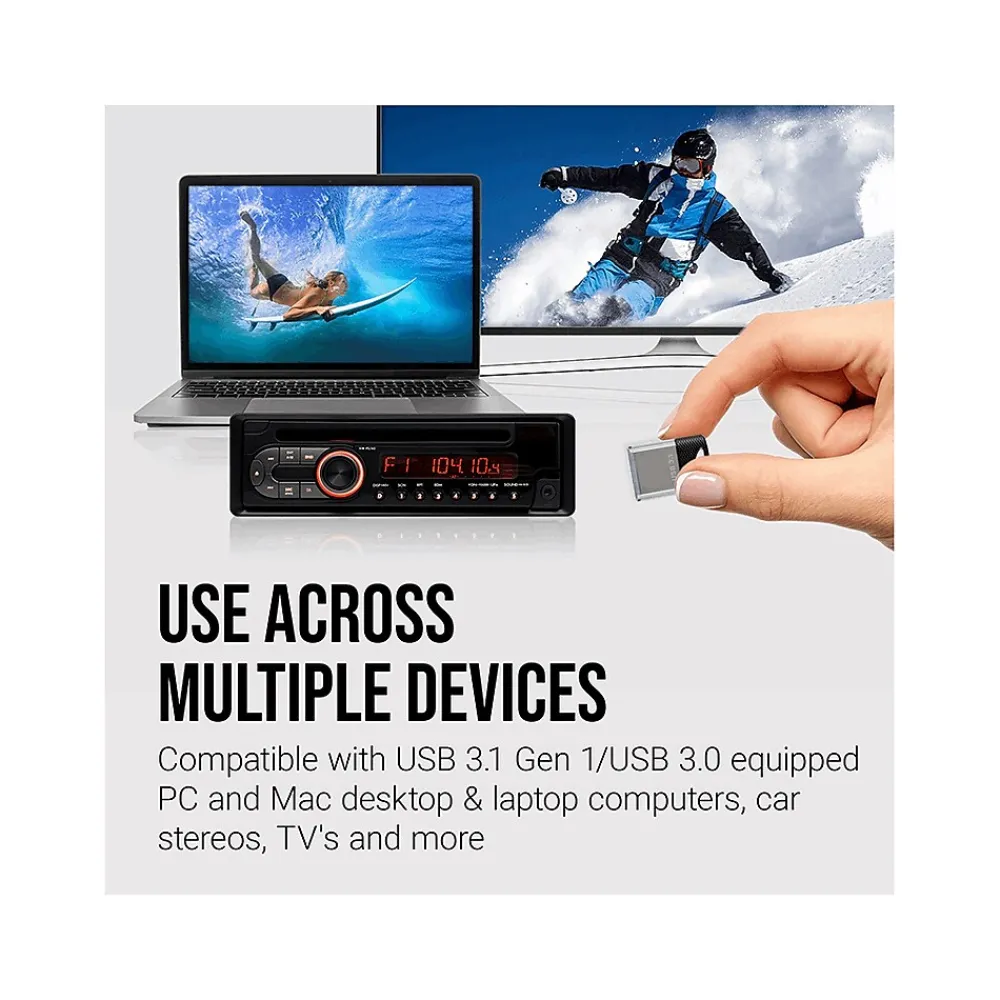 Clearance PNY Elite-X Fit 256GB USB 3.1 Type-A Flash Drive, Black (P-FDI256EXFIT-GE)