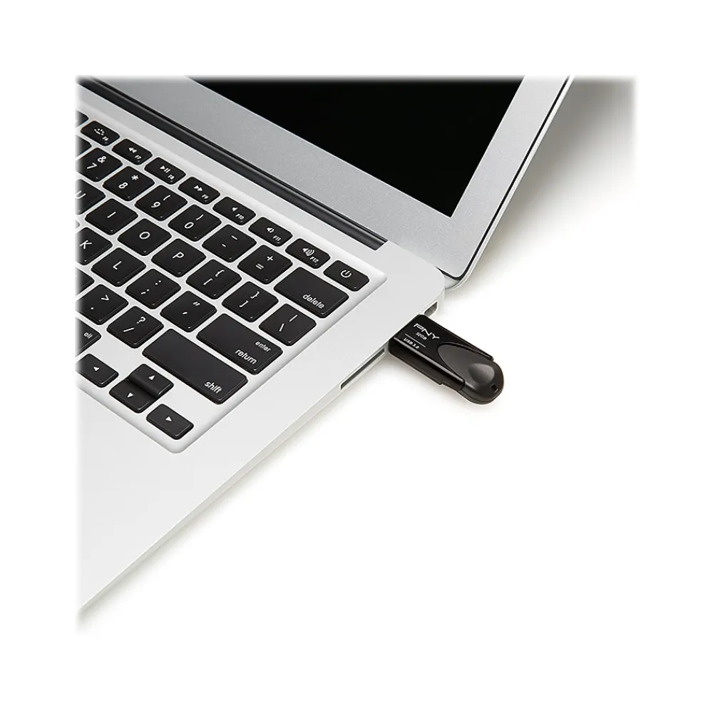 PNY Turbo Attache 4 32GB USB 3.0 Type A Flash Drive, Black (P-FD32GTBAT4-GE)